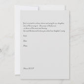 Sweet 16 Birthday Dance Invitation Girl Kaart (Achterkant)