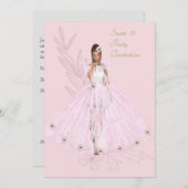 Sweet 16 Birthday Dance Invitation Girl Kaart (Voorkant / Achterkant)