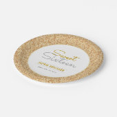 Sweet 16 Birthday Faux Gold Glitter Papieren Bordje (Gekanteld)