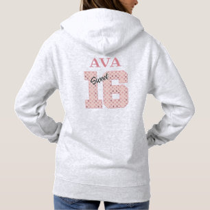 Sweet 16 Birthday Girl Roos Color Typografie  Hoodie