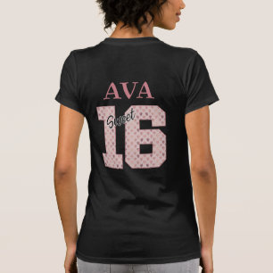 Sweet 16 Birthday Girl Roos Color Typografie T-Shi T-shirt