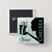 Sweet 16 Birthday Girl Vierkante Button 5,1 Cm (Voorkant /achterkant)