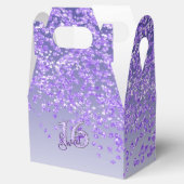 Sweet 16 Birthday Glam Paars Glitter Bedankdoosjes