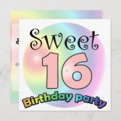 Sweet 16 birthday invitation Custom Kaart (Voorkant / Achterkant)