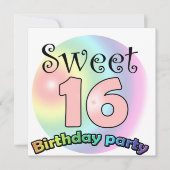 Sweet 16 birthday invitation Custom Kaart (Voorkant)