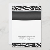 Sweet 16 Birthday Invite | Daisy Zebra Print Kaart (Achterkant)