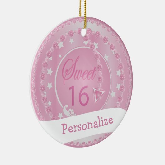 Sweet 16 - Birthday Keramisch Ornament (Rechts)