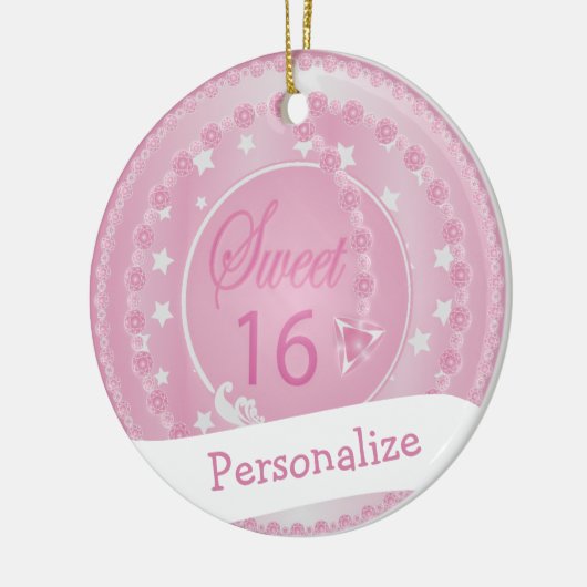 Sweet 16 - Birthday Keramisch Ornament (Links)