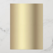 Sweet 16 Birthday Modern Girly Black Real Gold Folie Uitnodiging (Achterkant)