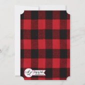 Sweet 16 Birthday Nodig Red Buffalo Plaid Beer uit Kaart (Achterkant)