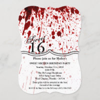 Sweet 16 Birthday Noite Blood Splatter Vampire Go