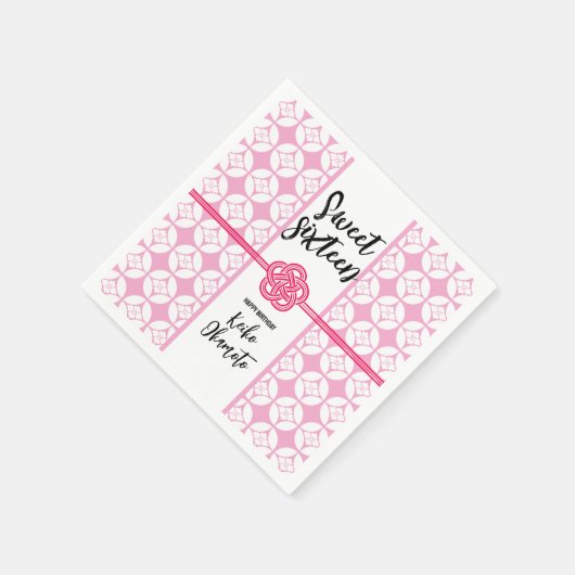 Sweet 16 Birthday party 花菱七宝紋 Hanabishi Shippo Servet (Hoek)