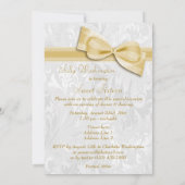 Sweet 16 Birthday Party Damask en Faux Bow Kaart (Achterkant)