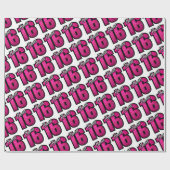 Sweet 16 Birthday Party Gift Cadeaupapier (Vlak)