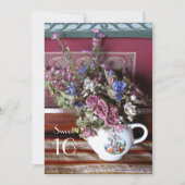 Sweet 16 Birthday Party Invitation,  Teapot Kaart (Voorkant)