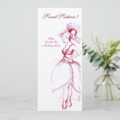 SWEET 16 BIRTHDAY PARTY RED PINK Program Kaart (Staand voorkant)