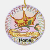 Sweet 16 Birthday Princess aangepaste ornamenten (Voorkant)