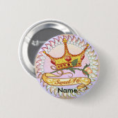 Sweet 16 Birthday Princess pin-knop Ronde Button 5,7 Cm (Voorkant /achterkant)