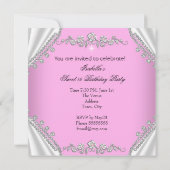 Sweet 16 Birthday Princess Pink Diamonds Tiara 2 Kaart (Achterkant)