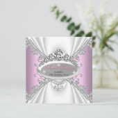 Sweet 16 Birthday Princess Pink Diamonds Tiara Kaart (Staand voorkant)