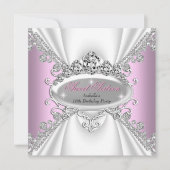 Sweet 16 Birthday Princess Pink Diamonds Tiara Kaart (Voorkant)