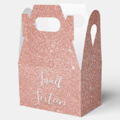 Sweet 16 Birthday Roos Gold Blush Pink Glitter Bedankdoosjes (Geopend)