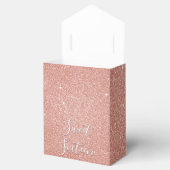 Sweet 16 Birthday Roos Gold Blush Pink Glitter Bedankdoosjes (Geopend)