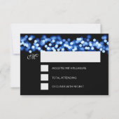 Sweet 16 Birthday RSVP Hollywood Glam Blue (Voorkant)