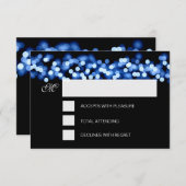 Sweet 16 Birthday RSVP Hollywood Glam Blue (Voorkant / Achterkant)