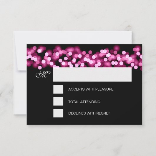 Sweet 16 Birthday RSVP Hollywood Glam Pink (Voorkant)