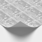 Sweet 16 Birthday Silver Bokeh Sparkle Lights Cadeaupapier (Hoek)