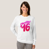 Sweet 16 Birthday Sleeve T-shirt (Voorkant volledig)