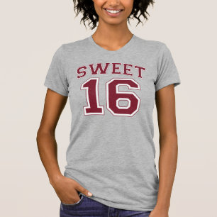 SWEET 16 BIRTHDAY-T-shirt geïnspireerd op VARSITE T-shirt