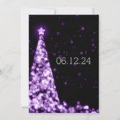 Sweet 16 Birthday Uitnodiging Paarse kerst (Achterkant)