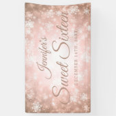 Sweet 16 Birthday Welcome Roos Gold Winter Spandoek (Verticaal)