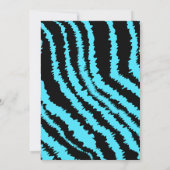 Sweet 16 Black and Turquoise Zebra Pattern Kaart (Achterkant)