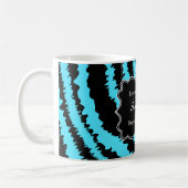 Sweet 16 Black and Turquoise Zebra Pattern Koffiemok (Links)