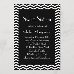 Sweet 16 Black and White, uitnodiging van 1920