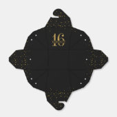 Sweet 16 Black Gold Confetti - Persoonlijke uitnam Bedankdoosjes (Uitgevouwen)