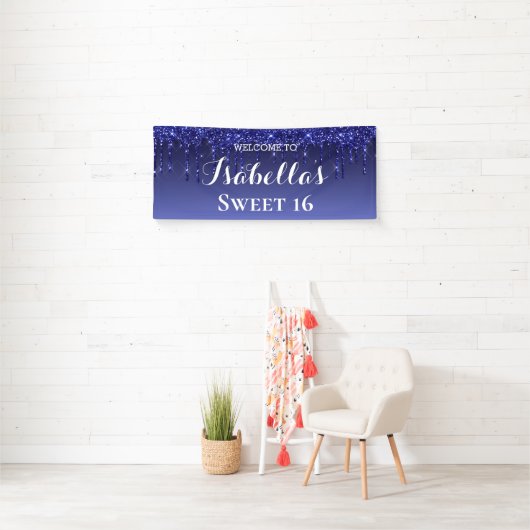 Sweet 16 | Blauw uiteinde Spandoek (Insitu)