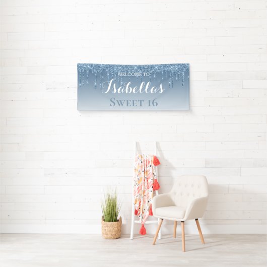 Sweet 16 | Blauw uiteinde Spandoek (Insitu)