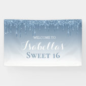 Sweet 16 | Blauw uiteinde Spandoek (Horizontaal)