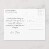 Sweet 16 | Blauwe 16e verjaardag foto Keepsake Uitnodiging Briefkaart (Achterkant)