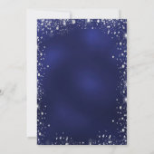 Sweet 16 blauwe zilverglitter jurk tiara luxe kaart (Achterkant)