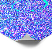 Sweet 16 Blauwgroen Paarse Glitter Welcome Persona Poster (Hoek)