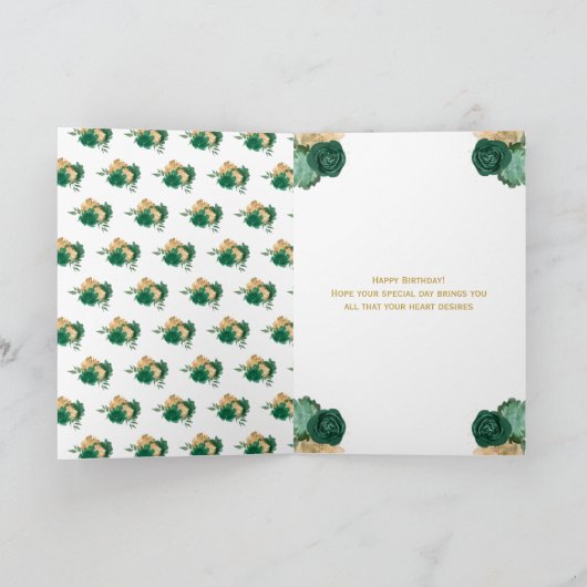 Sweet 16 Blonde Princess Green Happy Birthday Kaart (Binnen)