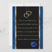 Sweet 16 Blue Glitter Kaart (Achterkant)