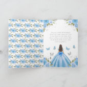 Sweet 16 Blue Princess Brunette Girl Kaart (Binnen)
