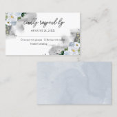 Sweet 16 Blue Waterverf Floral RSVP Enclosure Visitekaartje (Voorkant / Achterkant)