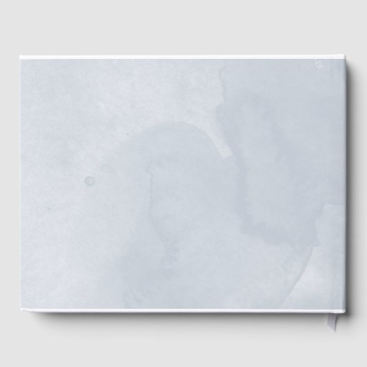 Sweet 16 Blue Waterverf Flowers Dress Gastenboek (Achterkant)